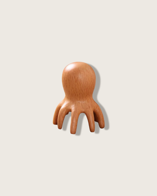 Meridian Acupressure Tool - Wood, For Head & Neck Multi-Point Massage