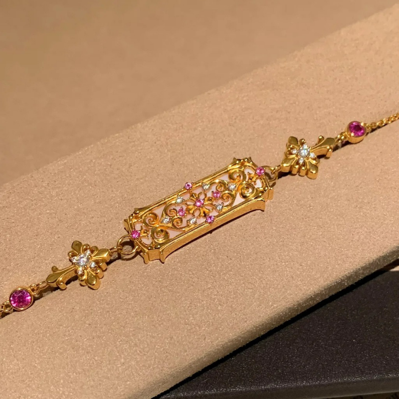 Gold-Plated 925 Silver｜Iris Magic Wand Jewelry Set (Necklace+Bracelet)