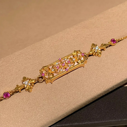 Gold-Plated 925 Silver｜Iris Magic Wand Jewelry Set (Necklace+Bracelet)