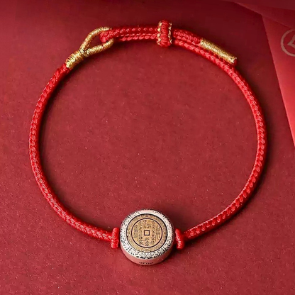 Red String Bracelet｜“Shan Gui” Talisman Coin Red String Bracelet - Powerful Taoist Protection Against Negativity