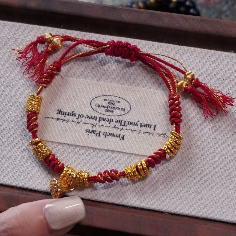 Handmade Braided Bracelet｜Lotus Blessing Lucky Cord