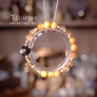 2026 Taurus Bracelet | Abundance Stone Silver Obsidian