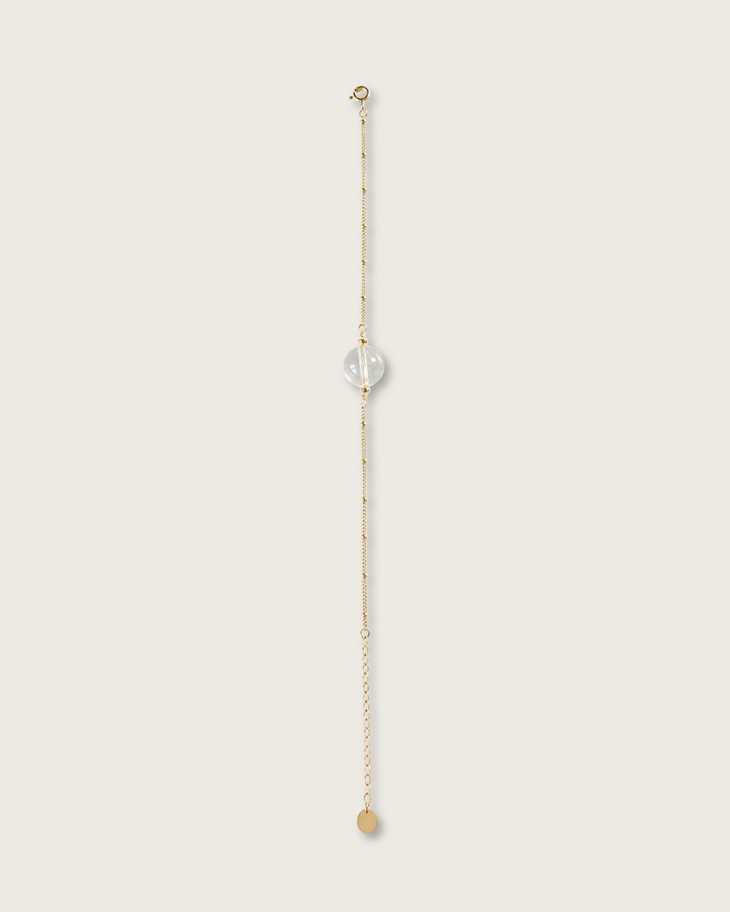 Wish Pearl, Clear Quartz Chain Bracelet, Protection