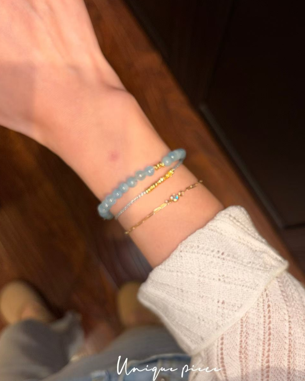Handwoven Cord Series, Eternal Golden Pine Bracelet, Career Growth