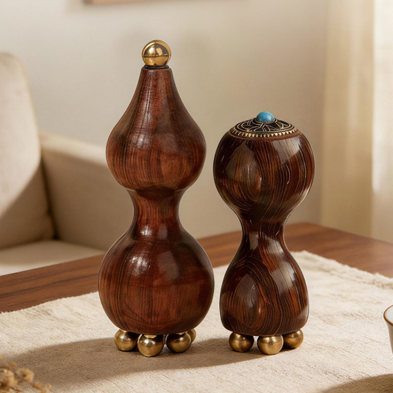 Massage Tool | Little Lotus Bead - Rosewood & Brass for Eye Massage