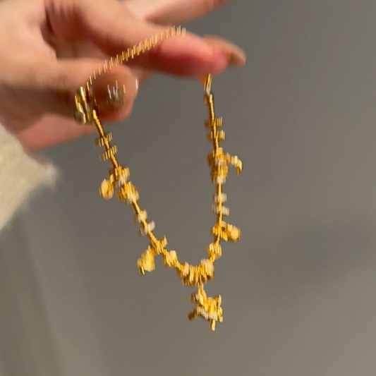 Gold-Plated 925 Silver｜String of Cash Horse Year Bracelet