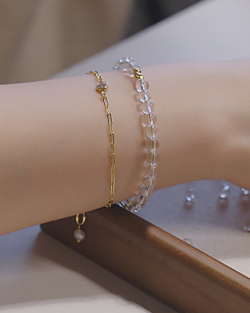 Everluck Clear Quartz Bracelet, Breakthrough