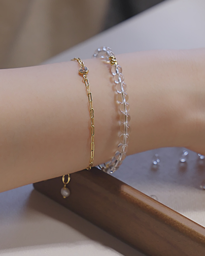 Everluck Clear Quartz Bracelet, Breakthrough