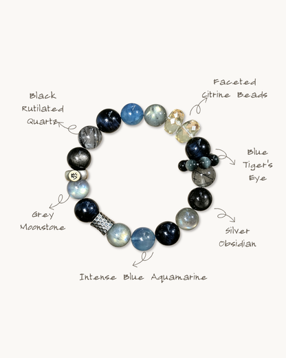 Tiger Blessing, Mixed Crystal Bracelet, Shield Your Year