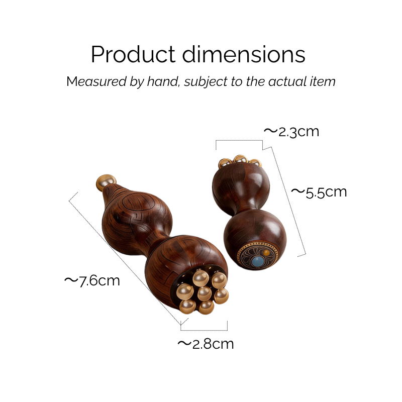 Massage Tool | Little Lotus Bead - Rosewood & Brass for Eye Massage