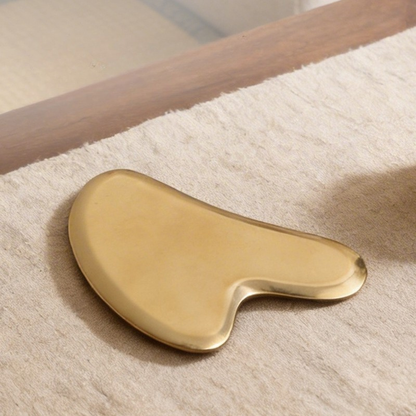 Gua Sha Tool | Little Dolphin Heart Shape - Rosewood Handle for Face Massage