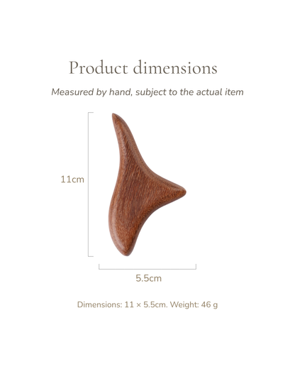 Meridian Acupressure Comb - Wood, For Face & body Meridian Massage