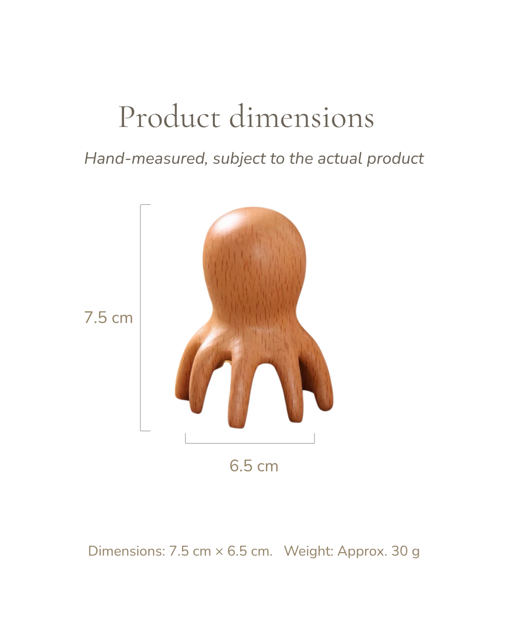 Meridian Acupressure Tool - Wood, For Head & Neck Multi-Point Massage