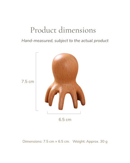 Meridian Acupressure Tool - Wood, For Head & Neck Multi-Point Massage