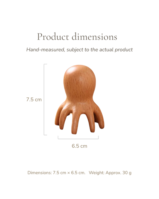 Meridian Acupressure Tool - Wood, For Head & Neck Multi-Point Massage