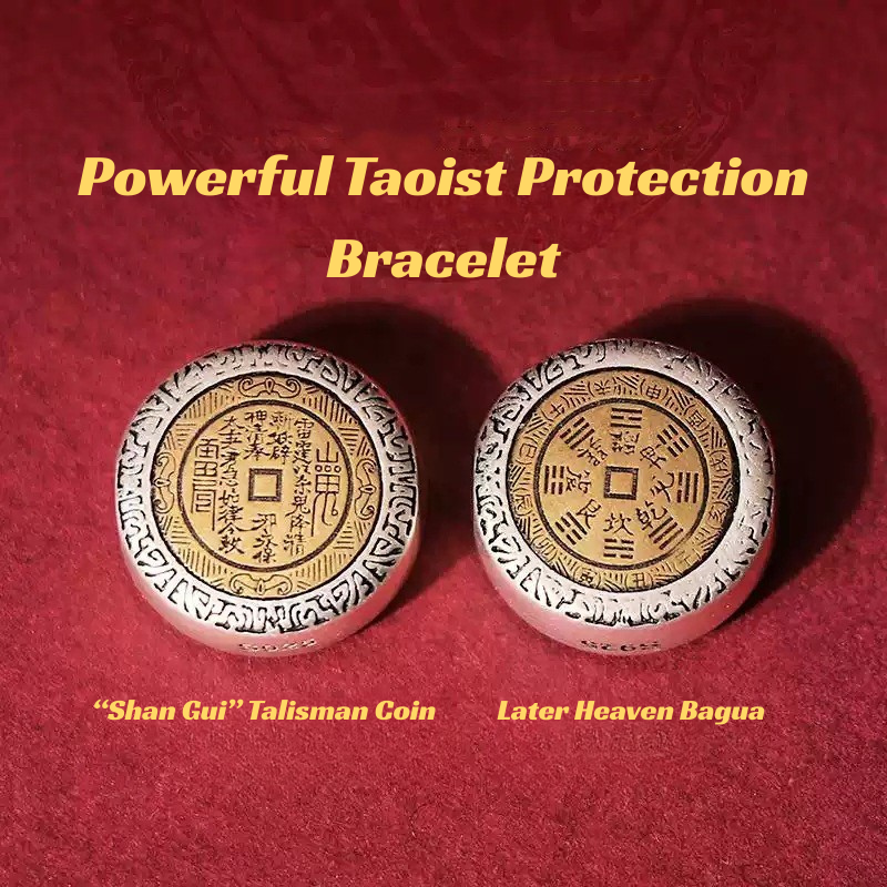 Red String Bracelet｜“Shan Gui” Talisman Coin Red String Bracelet - Powerful Taoist Protection Against Negativity