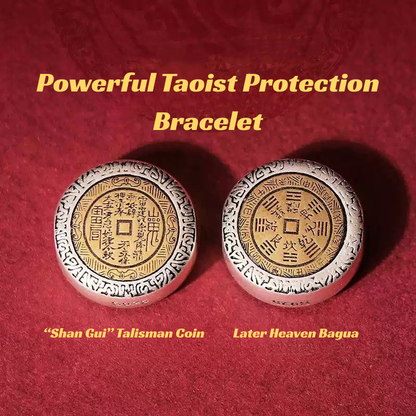 Red String Bracelet｜“Shan Gui” Talisman Coin Red String Bracelet - Powerful Taoist Protection Against Negativity