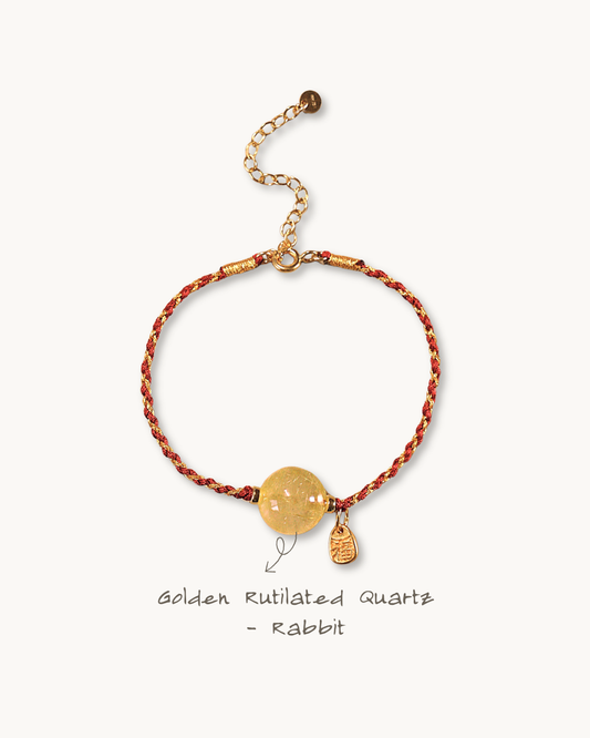 Chinese Zodiac Rabbit Bracelet, Bless Your 2026