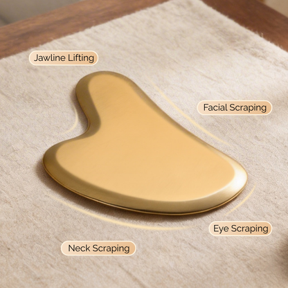 Gua Sha Tool | Little Dolphin Heart Shape - Rosewood Handle for Face Massage