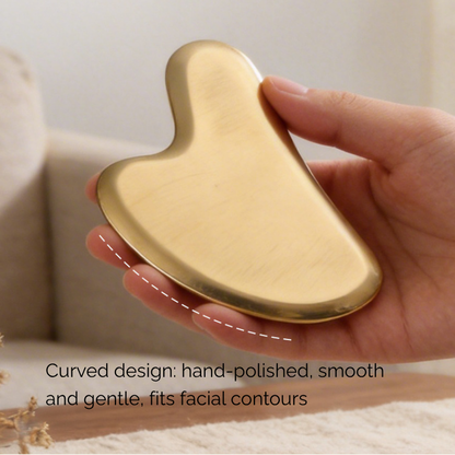 Gua Sha Tool | Little Dolphin Heart Shape - Rosewood Handle for Face Massage
