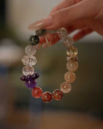 Pig Blessing, Mixed Crystal Bracelet, Shield Your Year