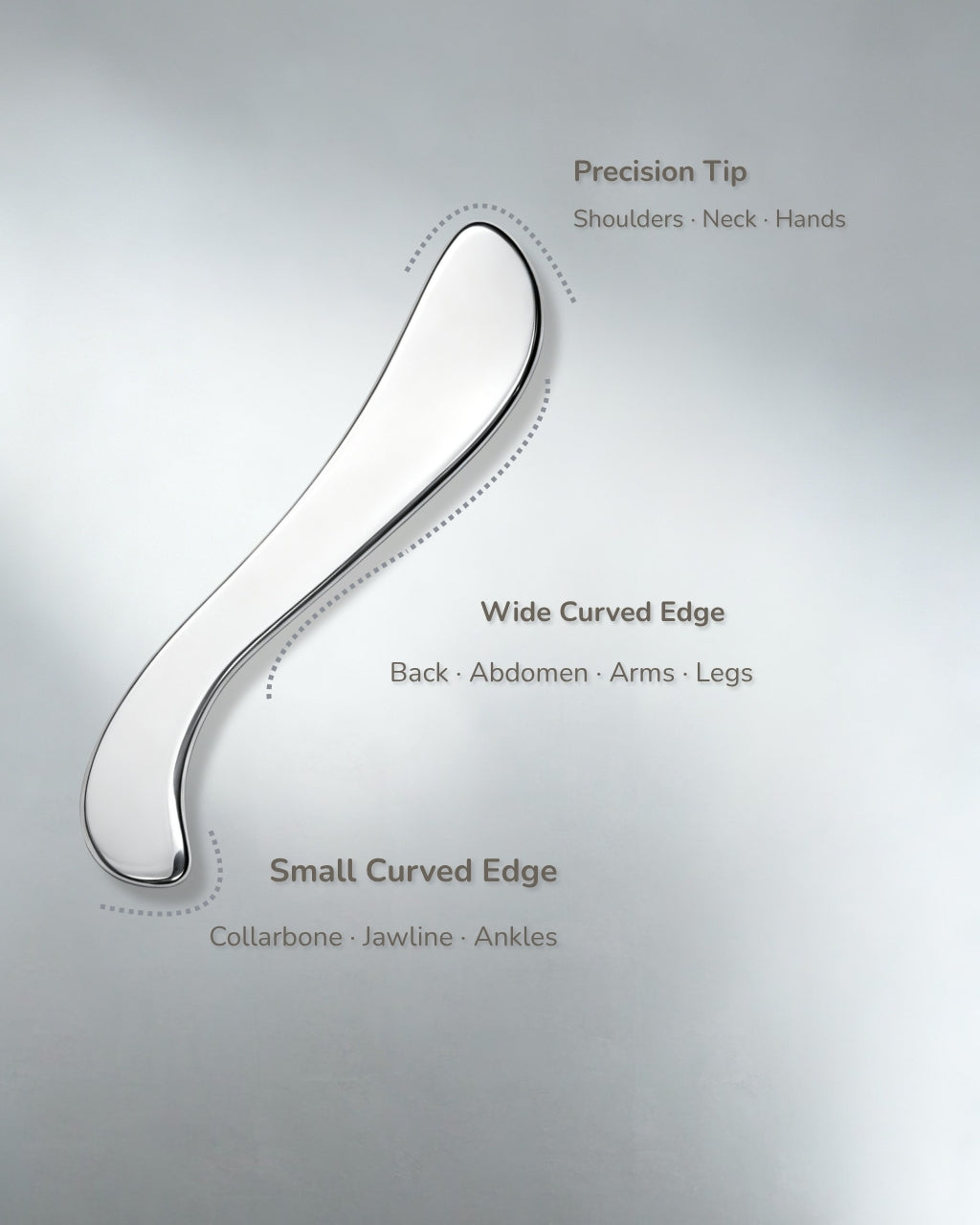 Stainless Steel S-Curve Gua Sha Tool