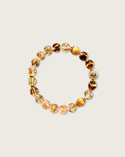Molten Gold, Citrine & Golden Rutilated Bracelet, Expand Your Wealth