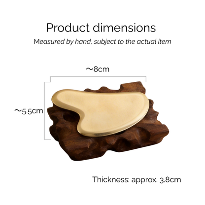 Gua Sha Tool | Little Dolphin Heart Shape - Rosewood Handle for Face Massage