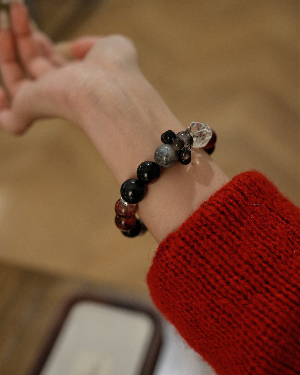 Snake Blessing, Mixed Crystal Bracelet, Shield Your Year
