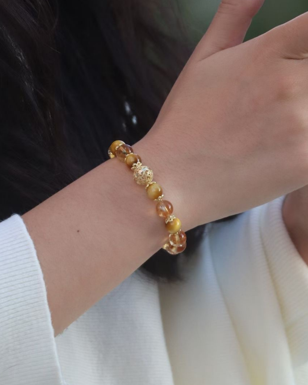 Molten Gold, Citrine & Golden Rutilated Bracelet, Expand Your Wealth