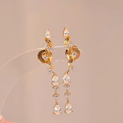 Gold-Plated 925 Silver｜ Shimmering Earrings