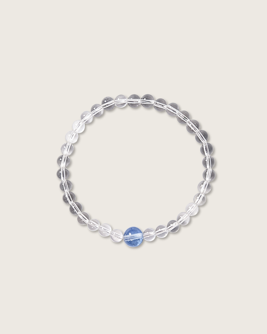 Pure Clarity, Clear Quartz & Aquamarine Bracelet, Clear Your Energy