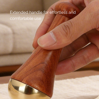Massage Tool | Brass Massage Hammer - Rosewood Handle for Face & Dai Meridian Massage