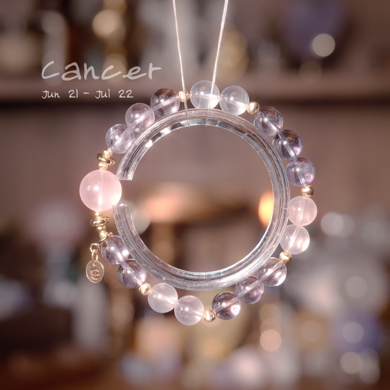 2026 Cancer Bracelet | Transformation Stone Jelly Pink Crystal