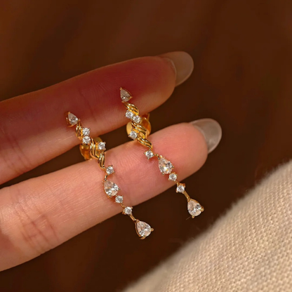 Gold-Plated 925 Silver｜ Shimmering Earrings