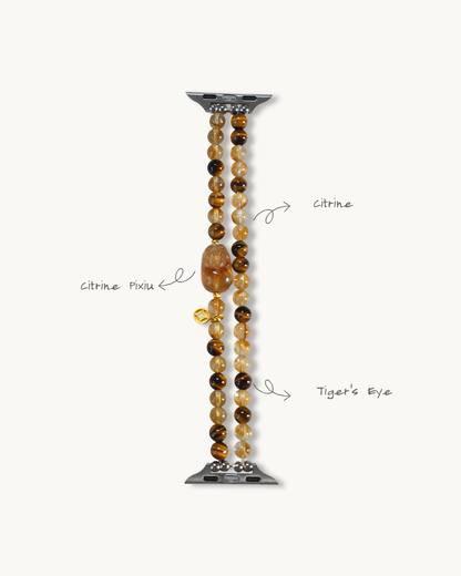 Watch Band – Golden Osmanthus Citrine Pixiu, Prosperity