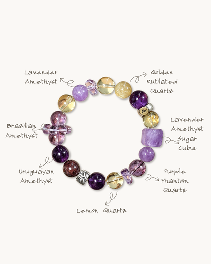 Monkey Blessing, Mixed Crystal Bracelet, Shield Your Year