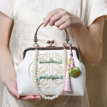 Ruyi Lock Amulet Charm | Chinese Embroidery Song Jin Protective Symbol