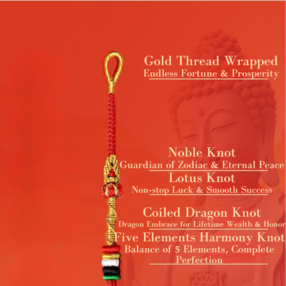 Red String Bracelet｜2026 Energy Shift 5 Auspicious Knots for Protection & Fortune