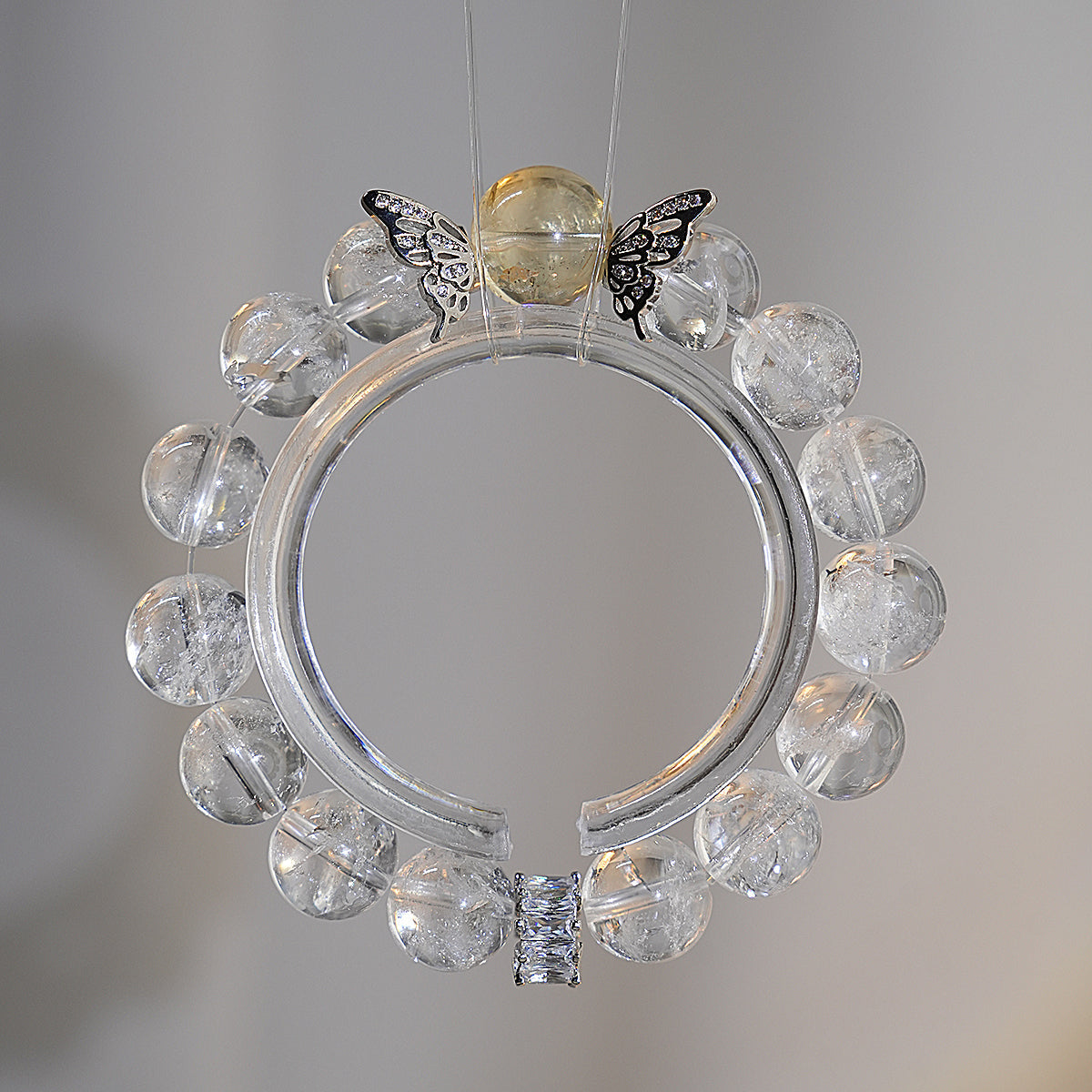Bracelet｜"Pure White Bride" White & Golden Aura Quartz for Purity & Energy