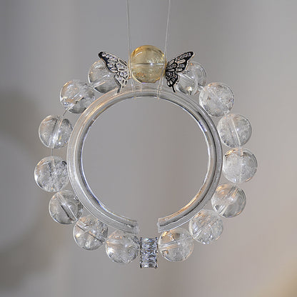 Bracelet｜"Pure White Bride" White & Golden Aura Quartz for Purity & Energy