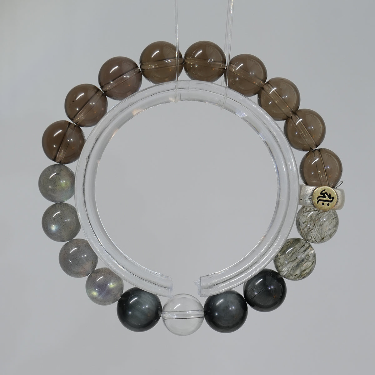 Bracelet｜"Fortune's Turn" Smoky Quartz & Hawk's Eye for Guard & Change