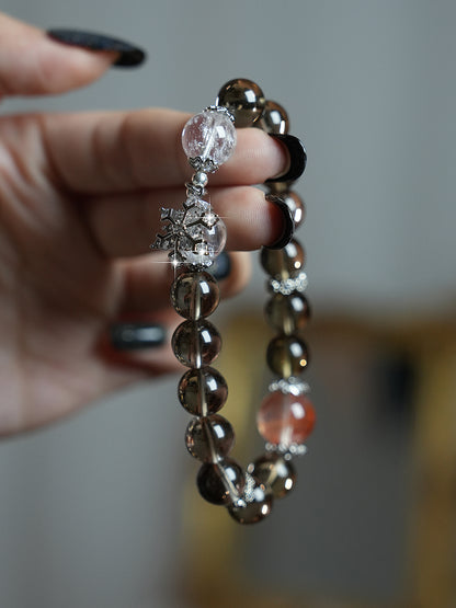 Bracelet｜"Frost Snow Elf" Smoky Quartz for Stability & Vitality
