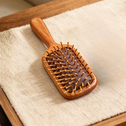 Paddle Cushion Comb | Natural Brazilian Ironwood for Head Meridian & Hair Care