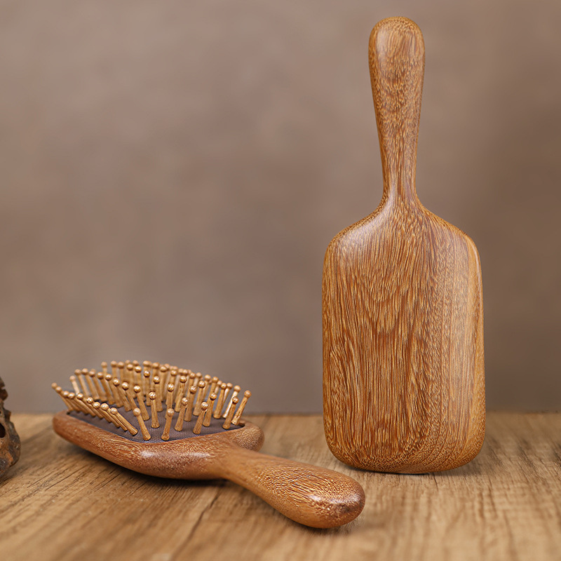 Paddle Cushion Comb | Natural Brazilian Ironwood for Head Meridian & Hair Care