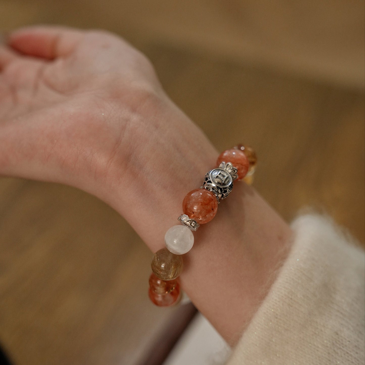「Gemini」Bracelet｜Citrine & Gold Hair Quartz for Wealth, Insight & Smooth Communication