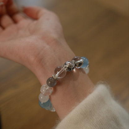 「Cancer」Bracelet｜Moonstone & Aquamarine for Intuition, Calmness & Emotional Balance