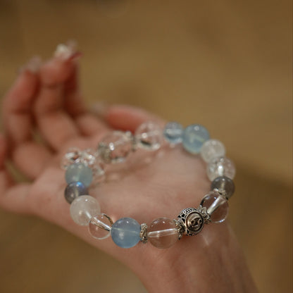 「Cancer」Bracelet｜Moonstone & Aquamarine for Intuition, Calmness & Emotional Balance