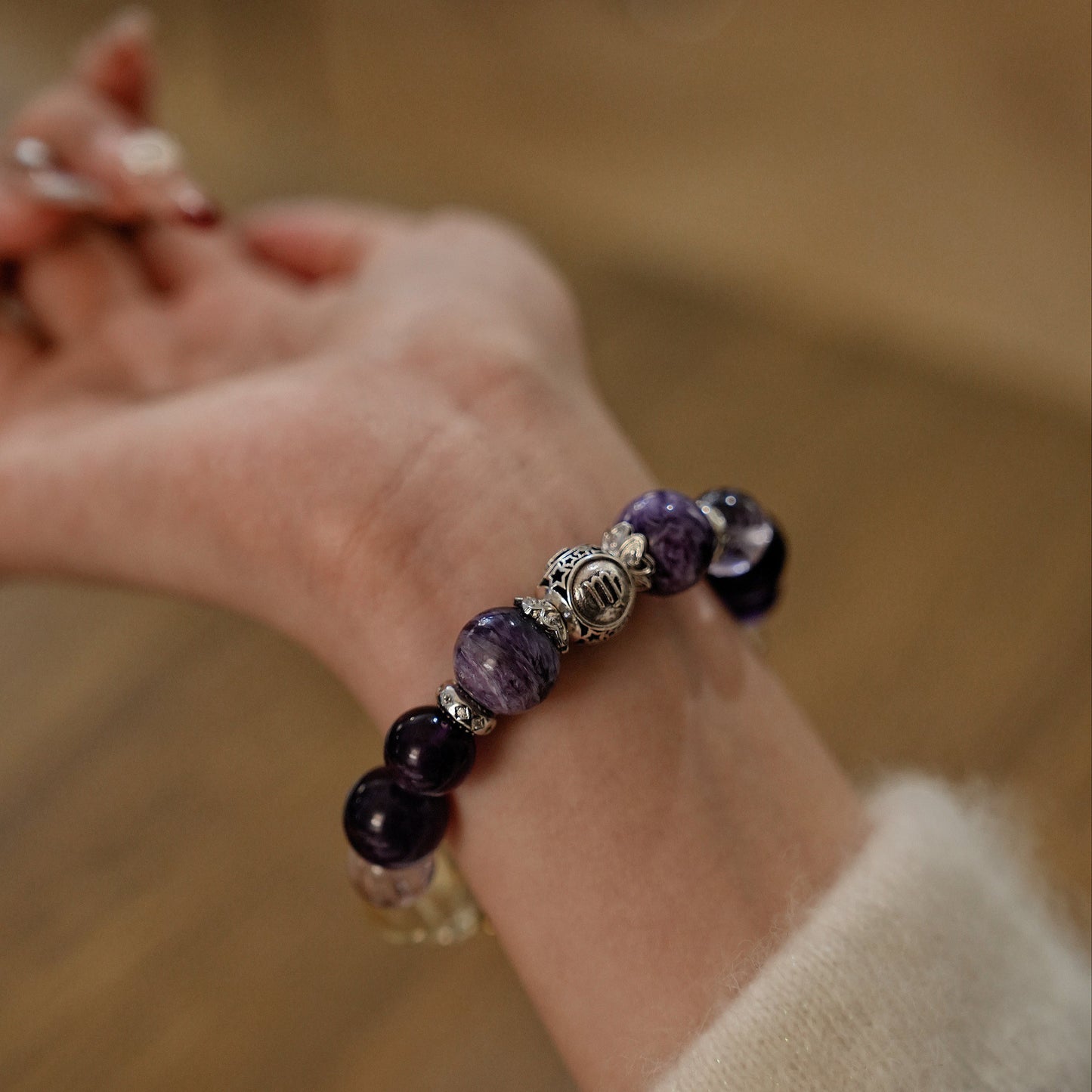 「Virgo」Bracelet｜Amethyst & Citrine for Protection, Sharp Intuition & Great Ambition