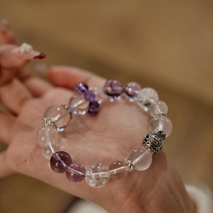 「Libra」Bracelet｜Star Aura Quartz & Amethyst for Harmony, Good Relationships & Wise Insight